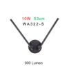 10W 53cm 900 Lumen - Kapcsoló nélkül - fekete
