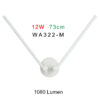 12W 73cm 1080 Lumen - Fehér - Kapcsoló nélkül
