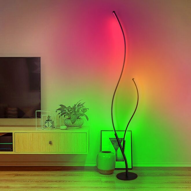 Elegáns Formatervezésű Színes LED Állólámpa Led állólámpa Állólámpa Fényerőszabályzós állólámpa Modern állólámpa Olcsó állólámpa Szállítás 4-6 hét