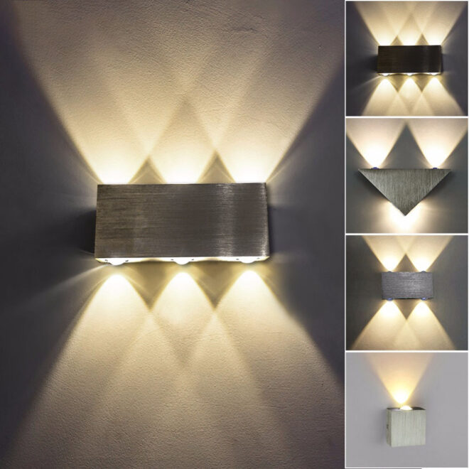 Fémes hatású LED fali lámpa